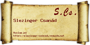 Slezinger Csanád névjegykártya