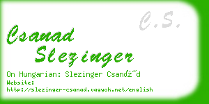 csanad slezinger business card